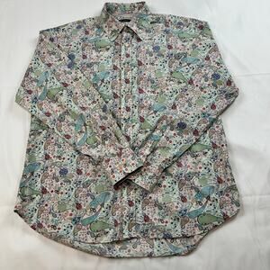 Robert Graham Men’s Paisley Button Down Shirt Size XL Excellent